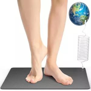 발 수면 에너지 염증 및 웰빙용 접지 매트 가정 사무실 직장용 실내 15피트 코드 포함