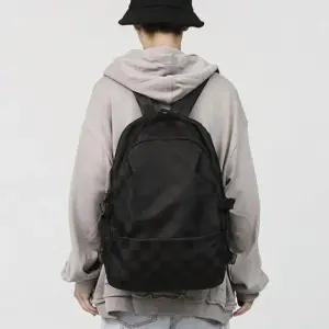 데일리 백팩 블랙 가벼운 학생 심플 스퀘어 가방 배낭