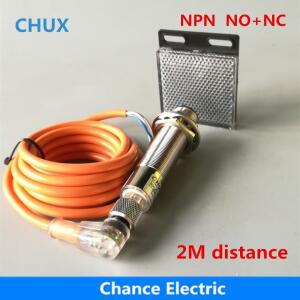 광전 센서 스위치 npn 4 wire 2 m 거리 no  nc 적외선 반사 형 미러 커넥터 포함