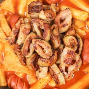 고소한 막창 품은 떡볶이 밀키트(2-3인분) 1팩 키트 자취생 간편조리 분말소스 캠핑요리 용밀 간편식품