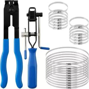 20PCS 304 스테인리스 스틸 클램프가 장착된 CV 부트 플라이어 키트 호스 밴딩용 전문 액슬 공구 세트 먼지