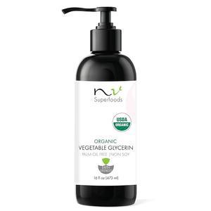 NV 슈퍼푸드 식물성 글리세린 16 Fl Oz 팜 오일 프리 100프로 포함 USP 에센셜 캐리어 피부 헤어 네일은 물론 예술 및 공예에도