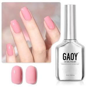 GAOY 파스텔 젤 네일 폴리쉬 16ml 로즈 핑크 소크 오프 UV 라이트 큐어 봄 여름 소프트 캔디 아트 DIY 마카롱 1034 오이스터