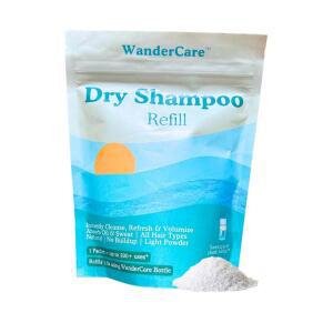 WanderCare 드라이 샴푸 파우더 리필 플라스틱 프리 친환경 리프레시 및 볼륨 조절 미국산 2온스