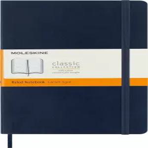 몰스킨 클래식 노트북 소프트 커버 라지(5인치 x 8.25인치) 룰드/라이닝 사파이어 블루 192페이지