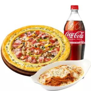 피자헛 수퍼슈프림 리치골드 L+리치치즈파스타+콜라 1.25L