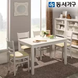 동서가구 W심플 우드 원목 4인용 식탁 테이블 의자 미포함) DF629503
