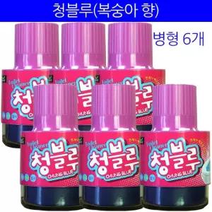 조은미소 변기세정제 청블루 병형 복숭아향 180g 6개
