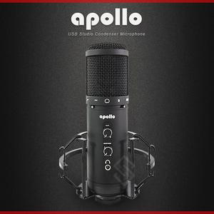 E&W APOLLO 블랙 에디션 USB 콘덴서 마이크/방송용/녹음용/ASMR/유튜브/BJ마이크/홈레코딩/UFO 타입