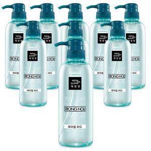 미쟝센 스타일케어 프로페셔널 헤어젤 하드 500ml x 9개 스트롱 홀드 강력셋팅 초강력 헤어고정젤