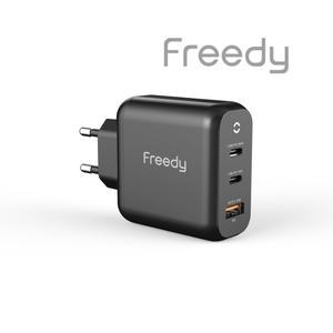 프리디 고속 충전기 어댑터 C타입 USB 65W 멀티 3포트 PD PPS GaN