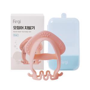 퍼기 오징어 치발기, 파스텔핑크, 1개