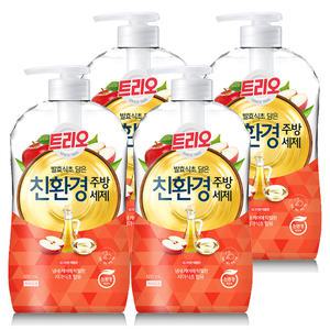 트리오 발효식초 담은 주방세제, 애플, 680ml, 4개