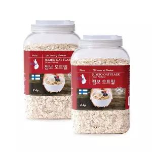 [이쌀이다][이잡곡이다] 핀란드산 쫄깃한 점보오트밀 2kg x 2개
