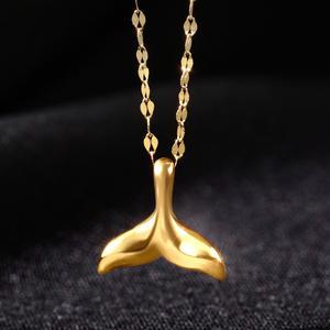 [골드팡] 18k 통통고래꼬리 펜던트