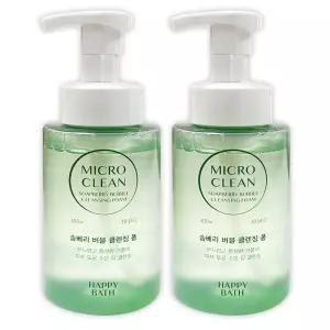 해피바스 마이크로미셀라 모이스처 솝베리 버블폼 폼클렌징 300ml 2개