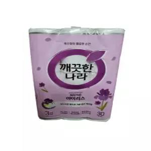 깨끗한나라 3겹 아이리스 화장지 30m 30롤