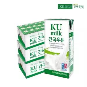 건국유업 [건국우유] 멸균 우유 200ml x 72팩