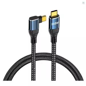 240W L자형 C to C 고속충전 케이블 PD