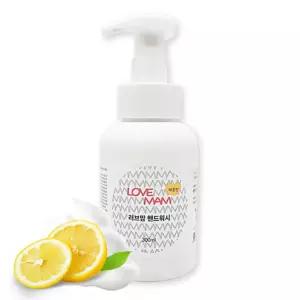 러브맘 핸드워시 레몬향 300ml/거품/핸드/워시/버블/클리너/손세정제/거품형/물비누/핸디/펌프