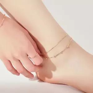 도로시 14k 실크 스네이크 2줄 발찌