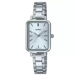 CASIO 카시오 LTP-V009D-2E 라운드스퀘어 스카이 메탈 여성시계