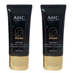 AHC 마스터즈 아쿠아 리치 선크림x 2개 백탁없는 워터프루프 미백주름개선 박세리선크림