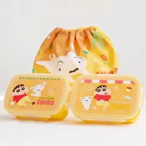 [보리보리/오키즈]짱구 도시락-흰둥이 피크닉 2단 조리개세트 YP9369 (S0398)