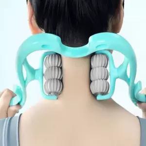목 마사지기 휴대용 지압 롤러 경추 안마기