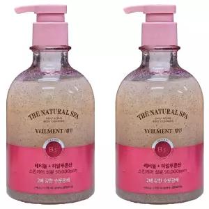 온더바디 벨먼 사해소금 스크럽 바디클렌저 블랙로즈향 400ml x 2개/