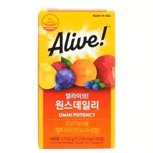 얼라이브 원스데일리 멀티비타민 미네랄 1706mg 100정 1개