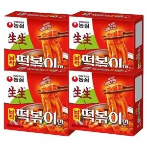 농심 생생납작 떡볶이면 258g x 4개