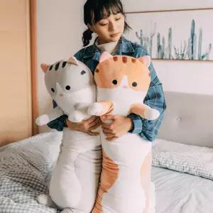 모찌 귀여운 고양이 바디필로우 70cm 90cm 안고 자는 베개 IH 동물인형 고양이쿠션 애착