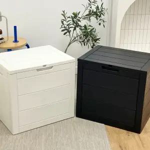 NEW 야외보관함 126L 수납 정리함 플라스틱 조립식창고 택배보관함 데크박스 수납 벤치 정원정리 베란다정리