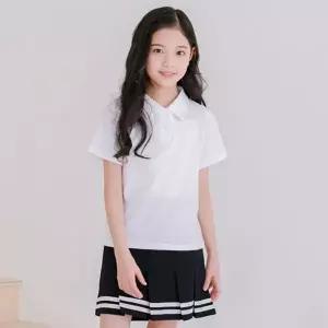 [보리보리/잭키드]잭키드 여름 아동 어린이 여아 흰색반팔남방 카라티 셔츠