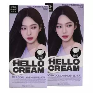 미쟝센 뉴 헬로크림 염색약 3CLB 쿨라벤더블랙 x2개