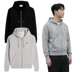 (국내발송) 아미 스몰 로고 후드 집업 (USW415 747)
