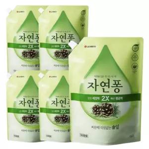 자연퐁솔잎 자연퐁 자연퐁주방세제 리필 1.4L 5개