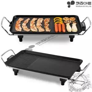 키친아트 허브 2IN1 콤보 와이드 바베큐 전기그릴 KSJ-1440EG 전기 후라이팬 구이팬 팬