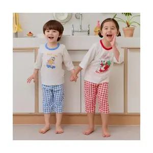 프렌즈 체크 칠부실내복(3color)