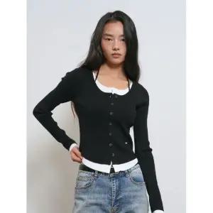 제너럴아이디어 GENERALIDEA 스트랩 레이어드 가디건 [BLACK] / WBE1L04506 WBE1L04506BK 3097463