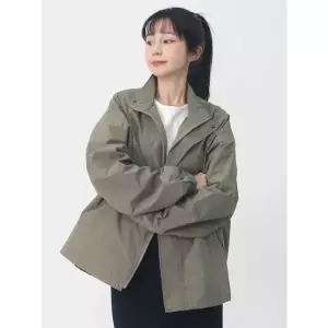 [엘케이트] 여자 윈드브레이커 하이넥 크롭 환절기 생활방수 박스핏 오버사이즈 바람막이 .._P417755678