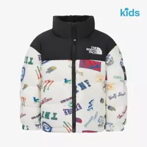 노스페이스 키즈 프린트 눕시 자켓 (RDS) WHITE NJ1DR65T