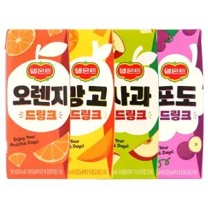 델몬트 (오렌지x8 포도x8 사과x8 망고x8)4종혼합 190mlX32팩