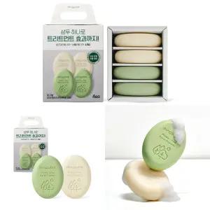 동구밭 샴푸 and 트리트먼트 바 100g x 4개 친환경 아로마향 고체형 샴푸 헤어케어 비누