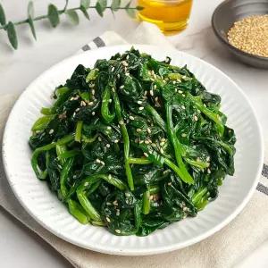 [당일조리] 30년 전통 엄마손맛 가정식 수제반찬 시금치나물 200g