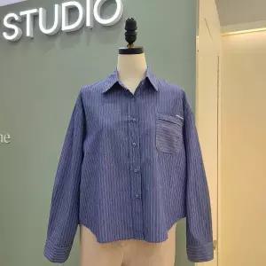 스트라이프 셔츠 S261BSH354/블루_YS