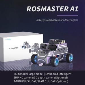 야붐 ROSMASTER A1 AI 대형 모델 ROS2 로봇 스마트카 키트 아커만 구조 지원 RVIZ 시뮬레이션 SLAM 매핑 내