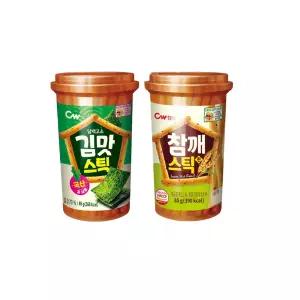 청우 김맛스틱85g 1개+참깨스틱85g 1개/스틱과자/막대과자 무료배송