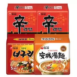 신라면10입 +안성탕면5입 +너구리5입 (총 20봉)
